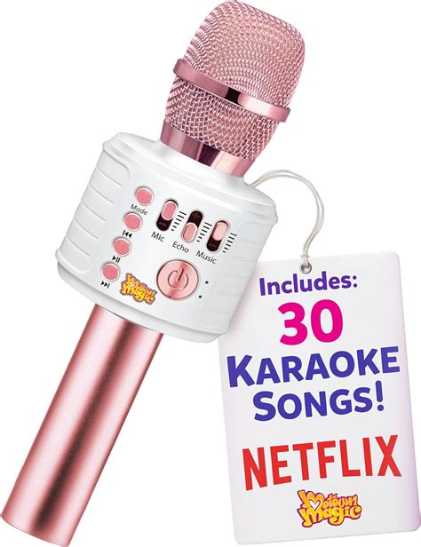 Motown magic karaoke microphone with bluetooth connectivity